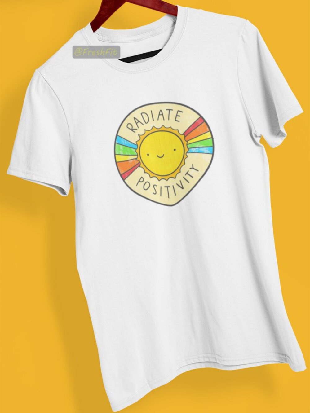 🆕Radiate Positivity White T-Shirt Graphic Tee